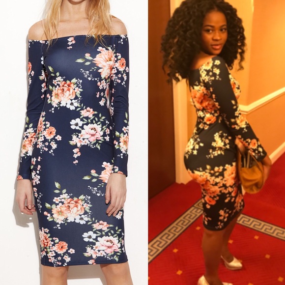 bardot knee length dress